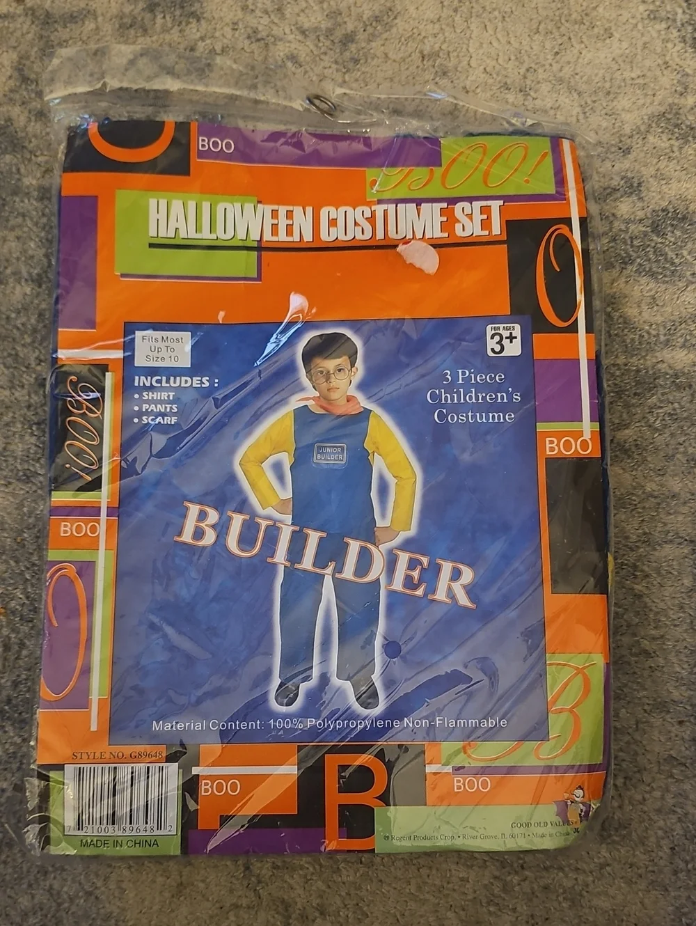 Builder Kids Halloween Costume Set - Blue and Yellow